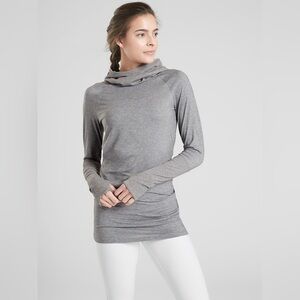Athleta Heather Gray Cowl Neck Sweater